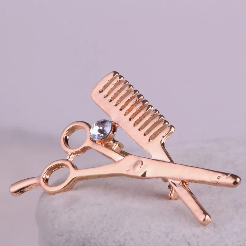Wholesale Crystal Diamond Hairdresser Brooch Pin Set For Men Includes Badge,  Scissors In Urdu, Comb, And Small Suit Collar From Topladyshop, $0.36